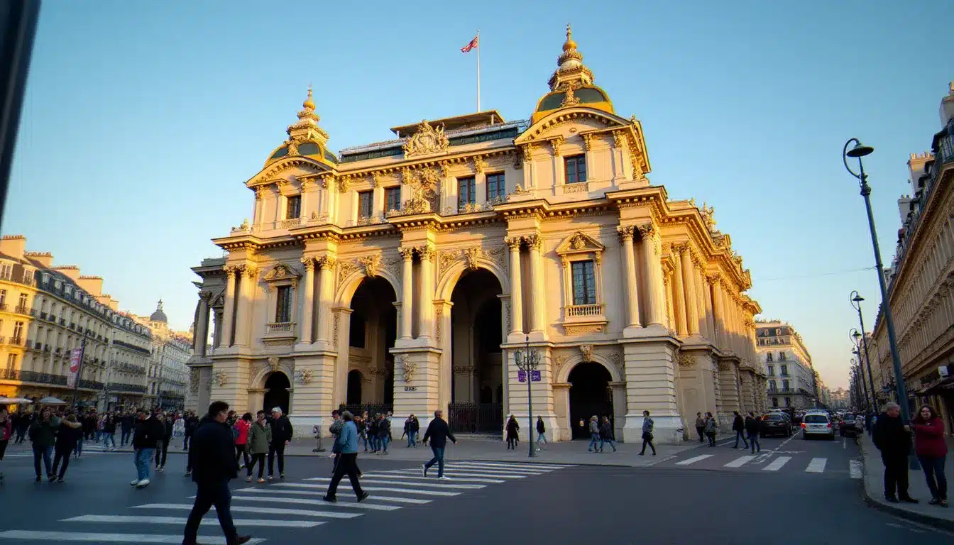 L'Opéra Garnier vu depuis les rues adjacentes à l'Hôtel France d'Antin, montrant la proximité immédiate de l'établissement avec ce monument emblématique de Paris
