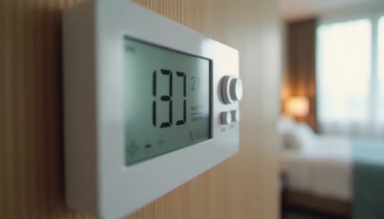 Thermostat de contrôle de climatisation dans une chambre d'hôtel